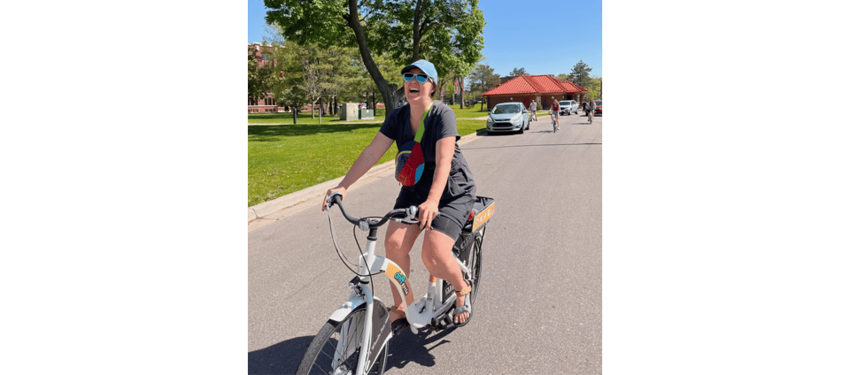 me on a bike laughing!
