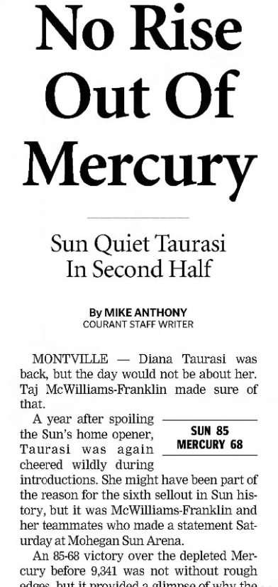 Emptying the Notebook: Triple-Doubles, DeWanna Bonner, and Sellouts