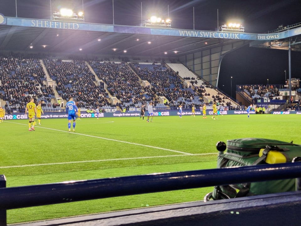 View from our seats for Wednesday vs Blackburn