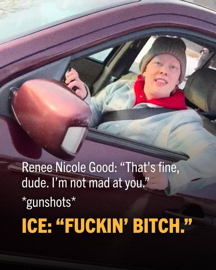 The final words of Renee Good and the subsequent words of the man who murdered her.