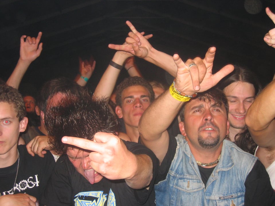 Obituary fans at the Sziget festival.