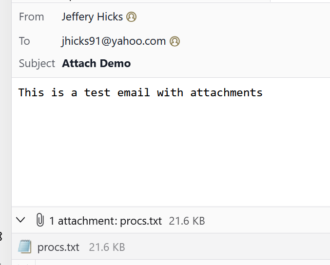 Sending an attachment