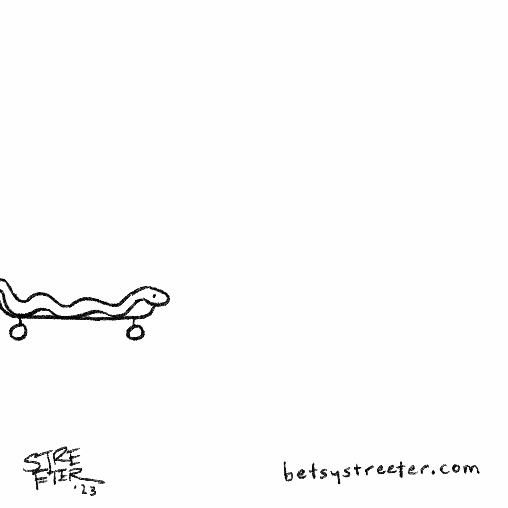 Animated GIF of how a snake might use a skateboard