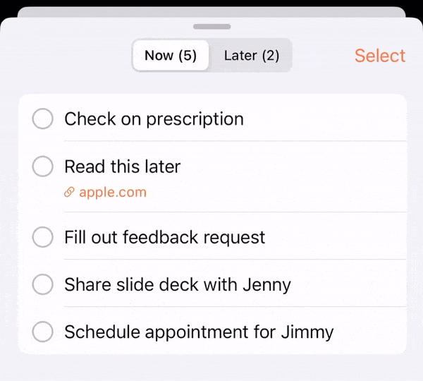 A gif showing a task being checked off