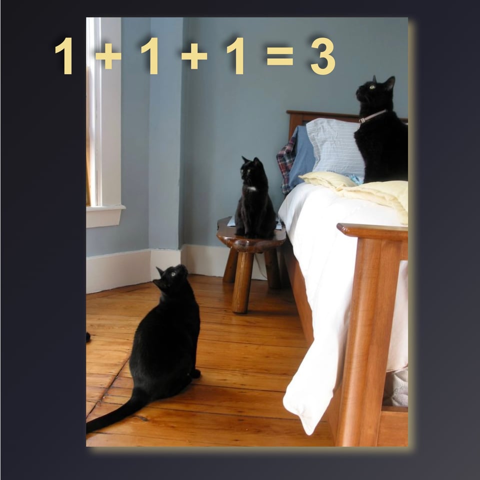 1+1+1=3