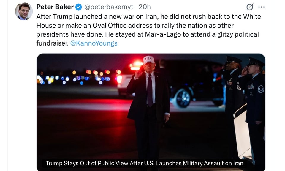 Peter Baker of the NY Times reports
