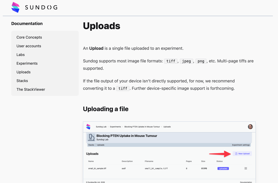 Sundog documentation screengrab