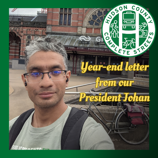 The HCCS President Johan Andrade. On-image text says, "Year-end letter from our President Johan."