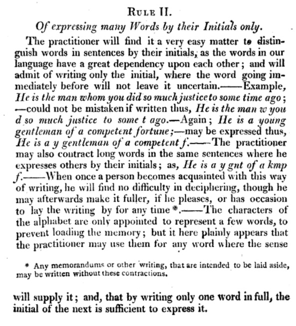 Samuel Taylor's Rules of Shorthand