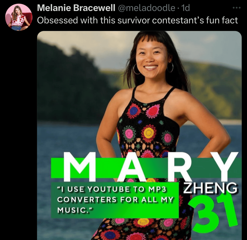 "I use YouTube to mp3 converters for all my music."