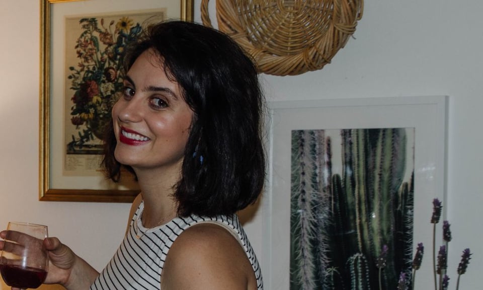 a photo of me  from my 25th birthday party that I used as a headshot in 2018