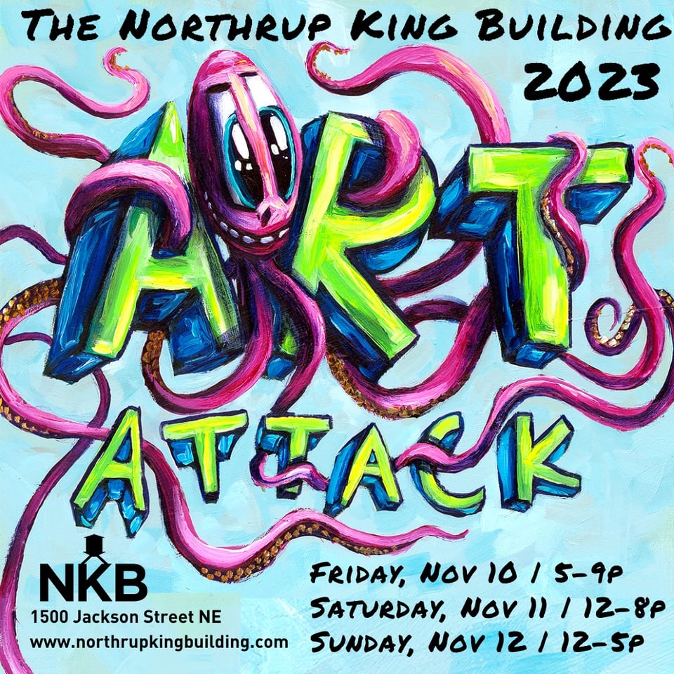 a poster for art attack