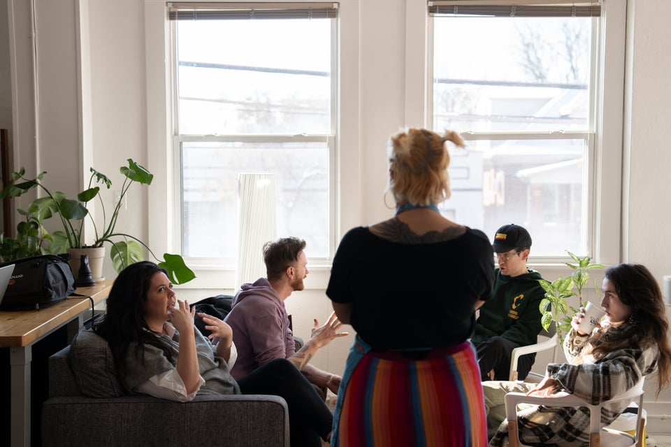 A group conversation.