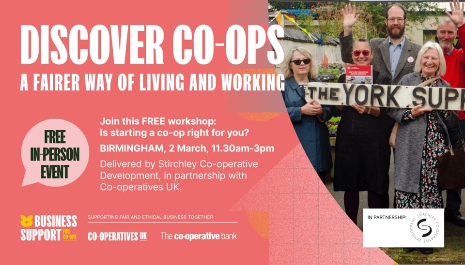 The flyer for the Discover Co-ops event. Click for all the details.