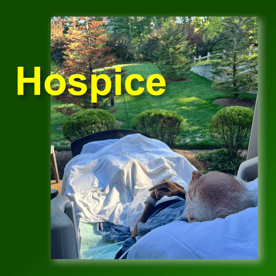 dad lying in hospice