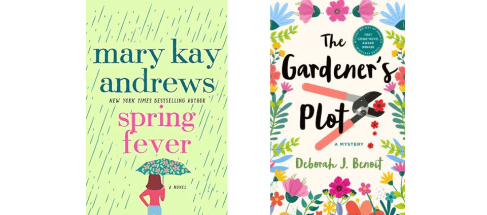 Book covers for Spring Fever and The Gardener's Plot