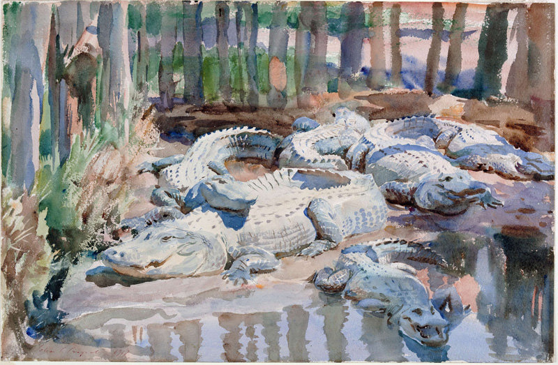 painting of alligators