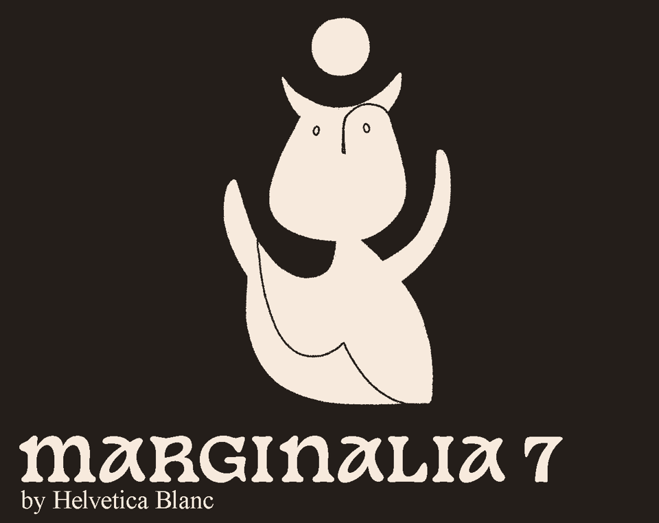Cover of Marginalia 7. A horned figure with arms raised.