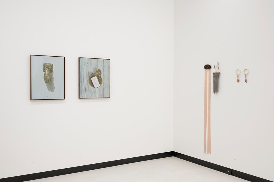 Installation view of COIL and ROAR exhibition by Clare Thackway and Emily O'Brien