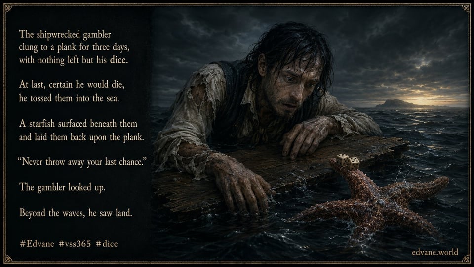 VSS365 dice prompt micro-fiction by Edvane
