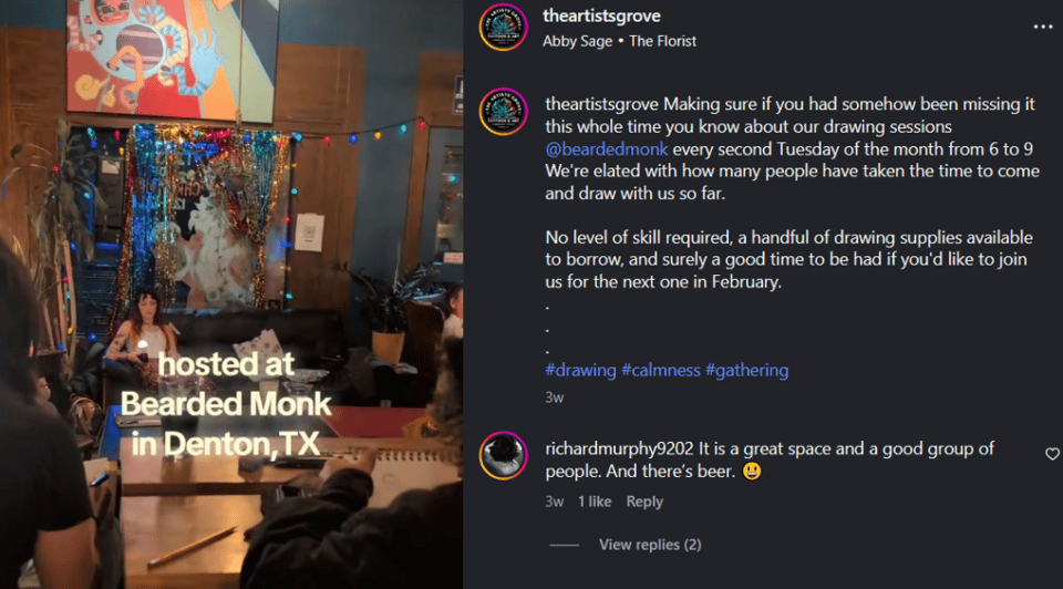 Life drawing hosted at the Bearded Monk for The Artist's Grove