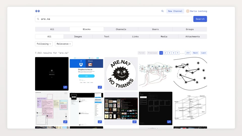 A screengrab of a page with example applications.