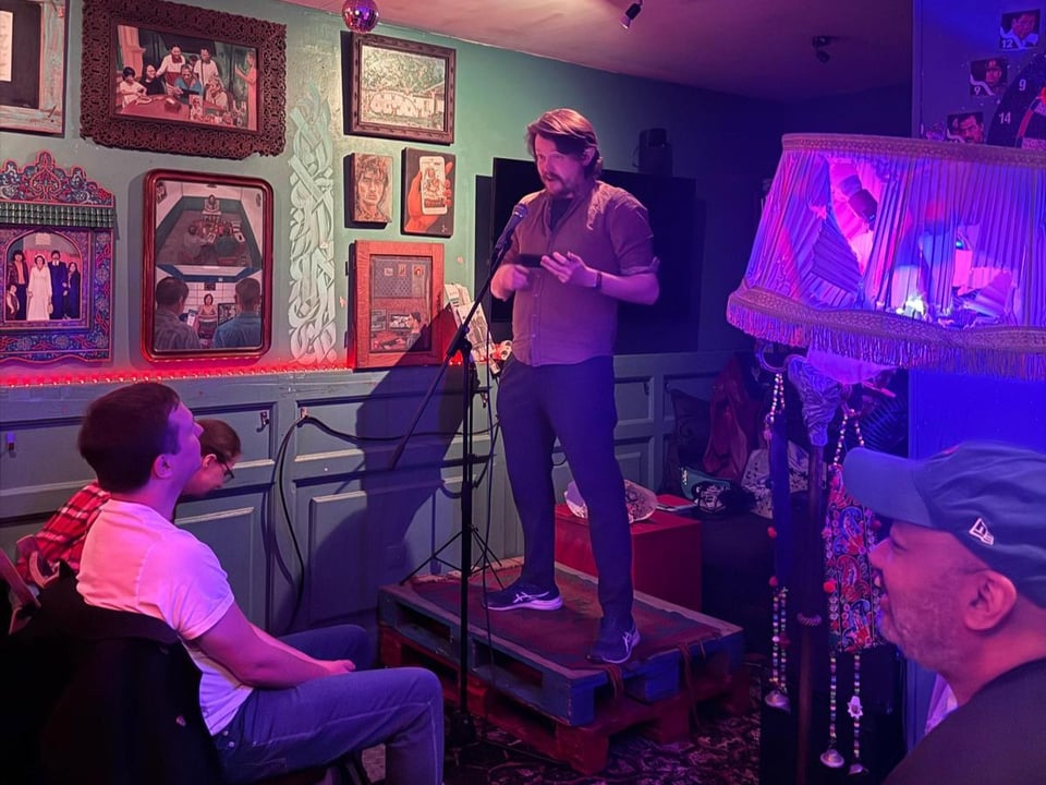 Reading at the Dissident Salon in Paris, where I have also been a guest host