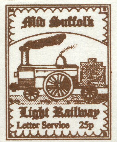 A Suffolk light railway postage stamp.