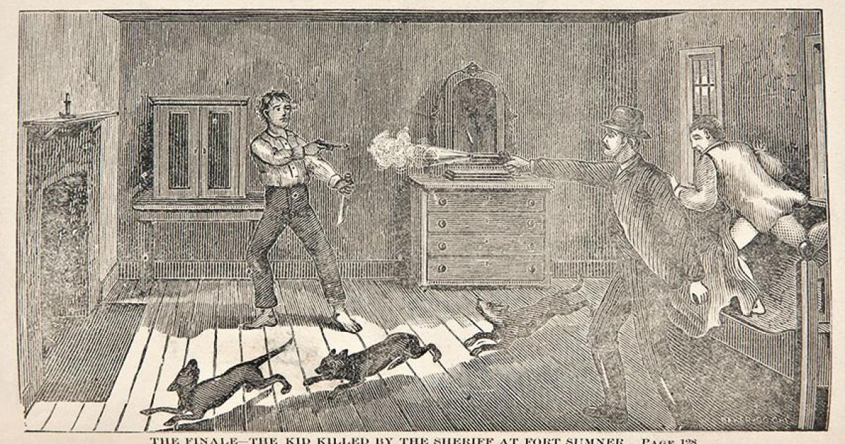 Billy the Kid shot to death by Pat Garrett — archival photo