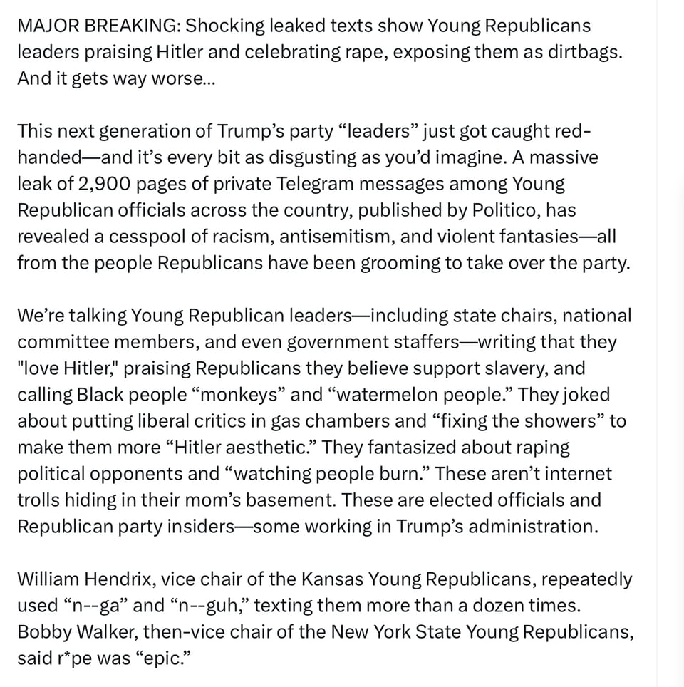 Racist, sexist, white boy  Republican talk.