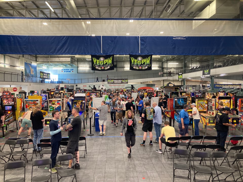 Pinball players at YEGPIN 2024