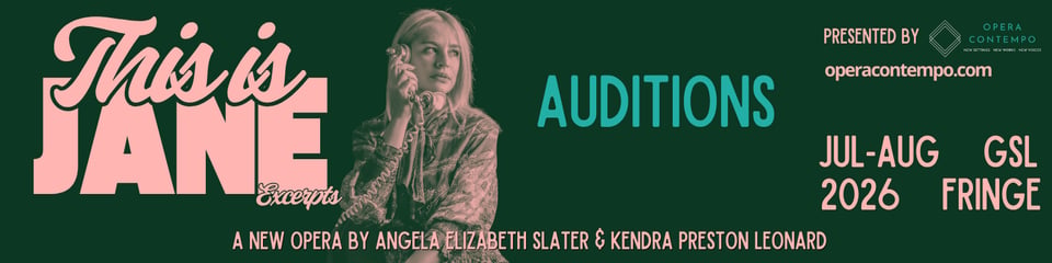 Auditions DUE--plus, surprise extension!
