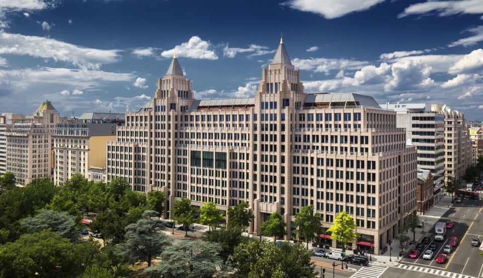 One Franklin Square—headquarters for The Washington Post.