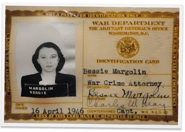 In 1946, after World War II, Margolin took a leave to help build the legal scaffolding of the Nuremberg war-crimes trials.