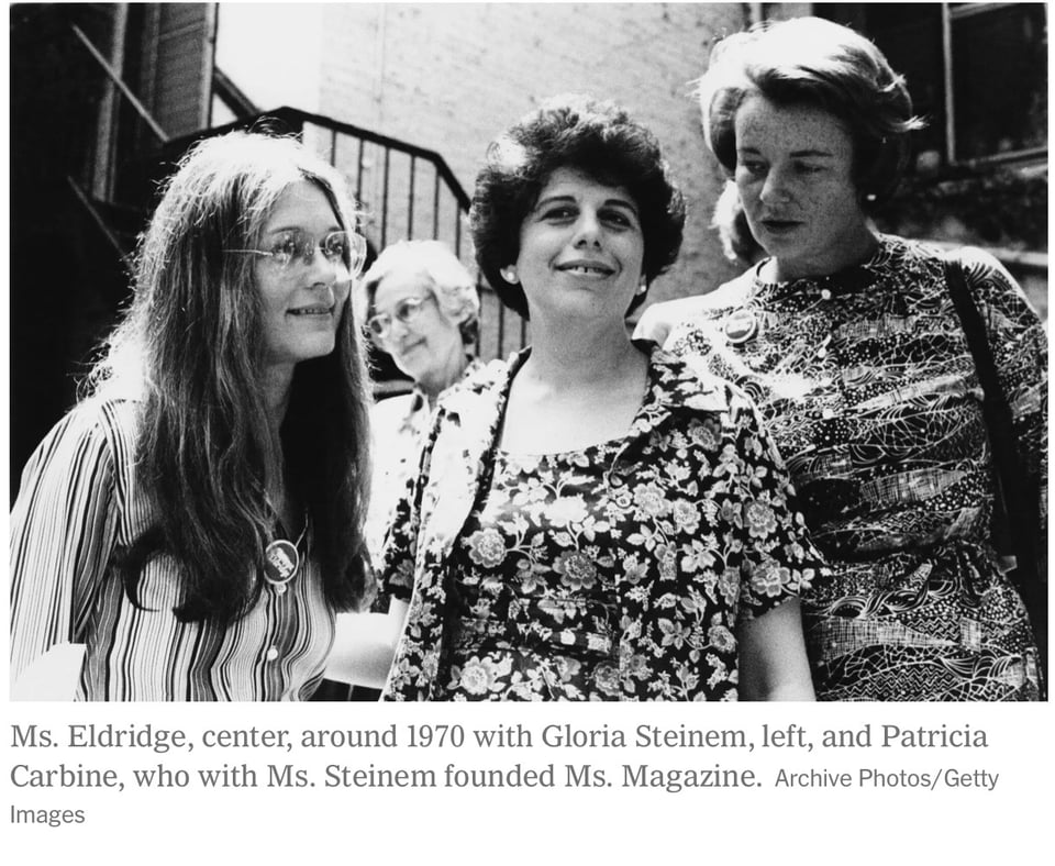 ronnie Eldridge with Gloria Steinem and Pat Carbine