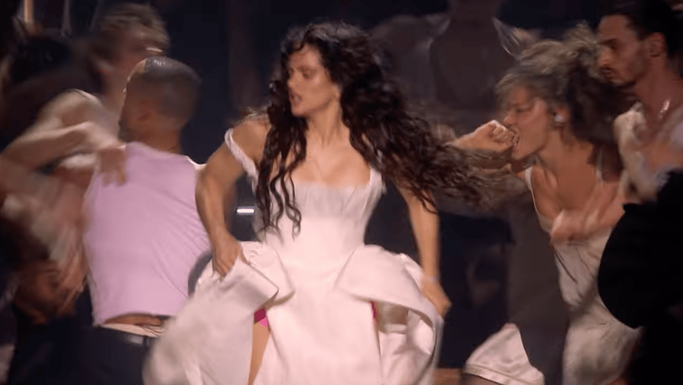 Rosalía and dozens of dancers whirl themselves into a frenzy at the Brit Awards.