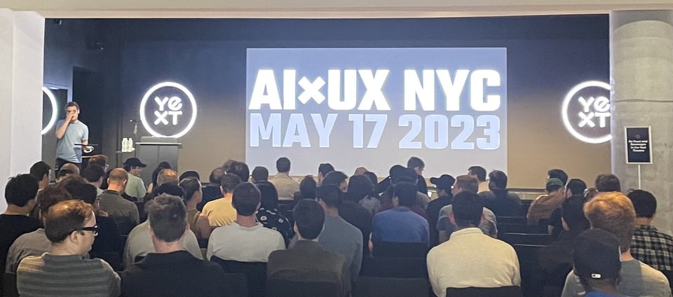 Photo of the stage before AI×UX