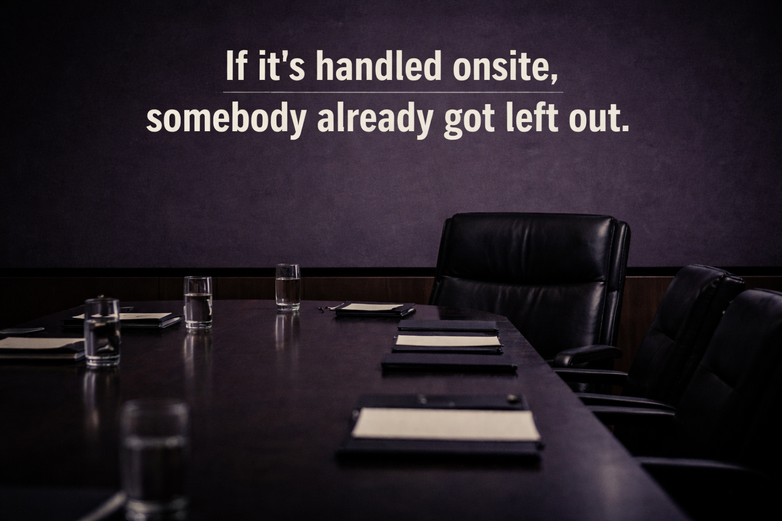 When access gets handled onsite