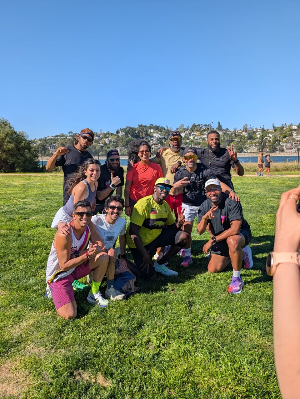 ATCR crew midway through the shakeout run, on a beautiful sunny day.