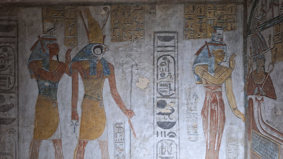 Interior of a tomb in the Valley of the Kings