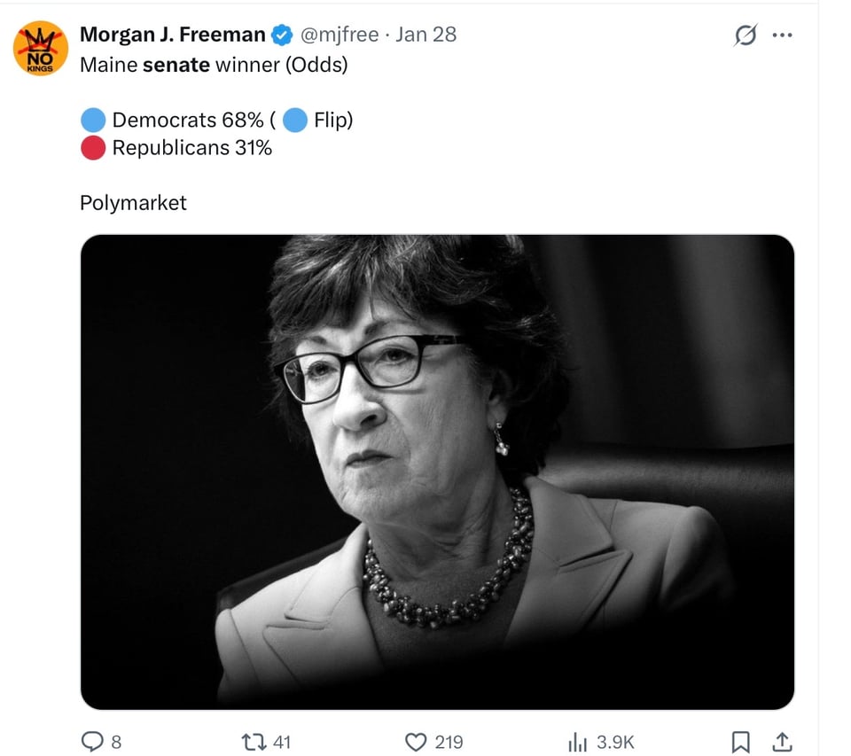 Maine. Even when the Democratic candidate is not clear.