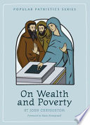 the cover of the SVS volume of "On Wealth and Poverty" by John Chrysostom shows three cloaked human figures, two with beards, looking at a book