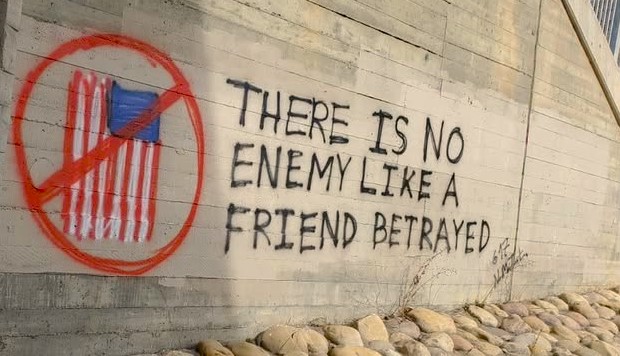 Famed novelist and Maine resident Stephen King posted this photo on Facebook with a caption underneath that simply read “Alberta, Canada.” Many Americans are horrified by the actions of their government, but those sympathies won’t buy you a coffee at Tim Horton’s unless you also have a toonie and a few nickels.