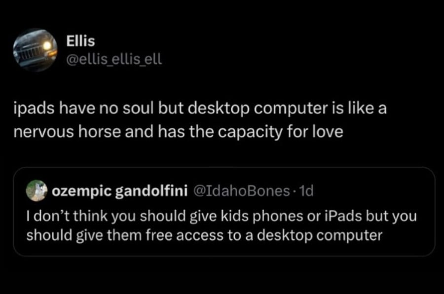 Twitter screenshot. @ellis_ellis_ell quote-tweeting @IdahoBones. IdahoBones' tweet reads: