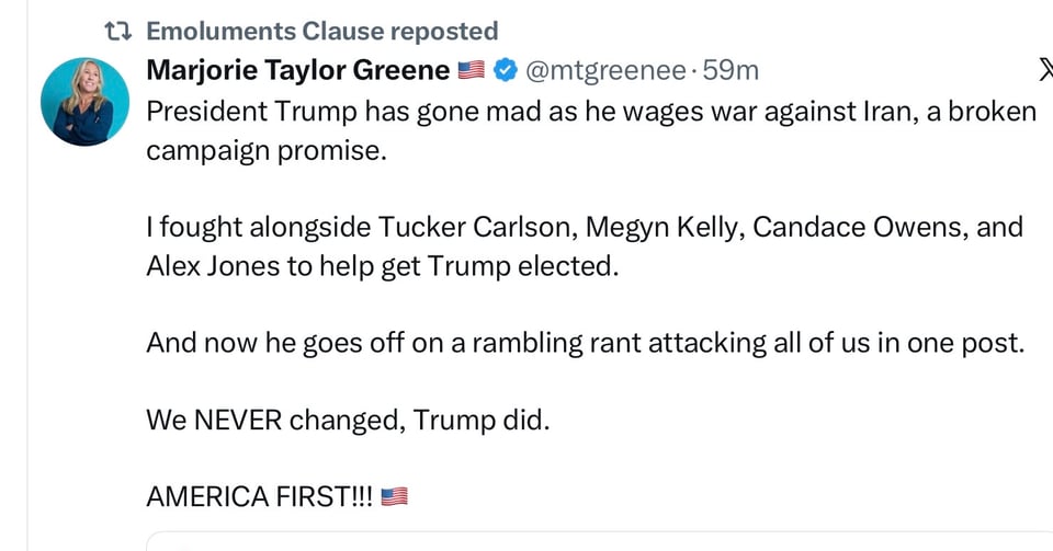 Marjorie Taylor Greene continues to speak out.