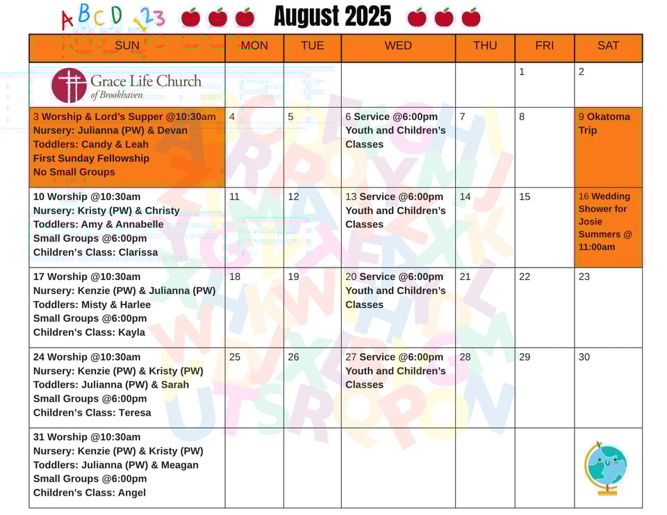 The Real GLCB August Calendar!