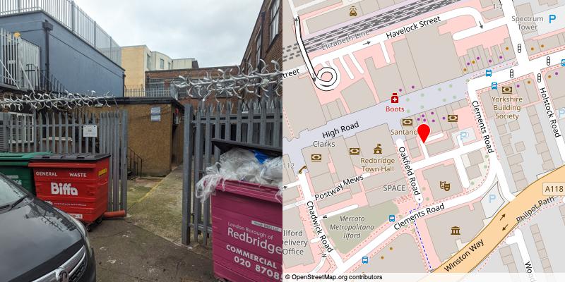 A picture and map of the mews