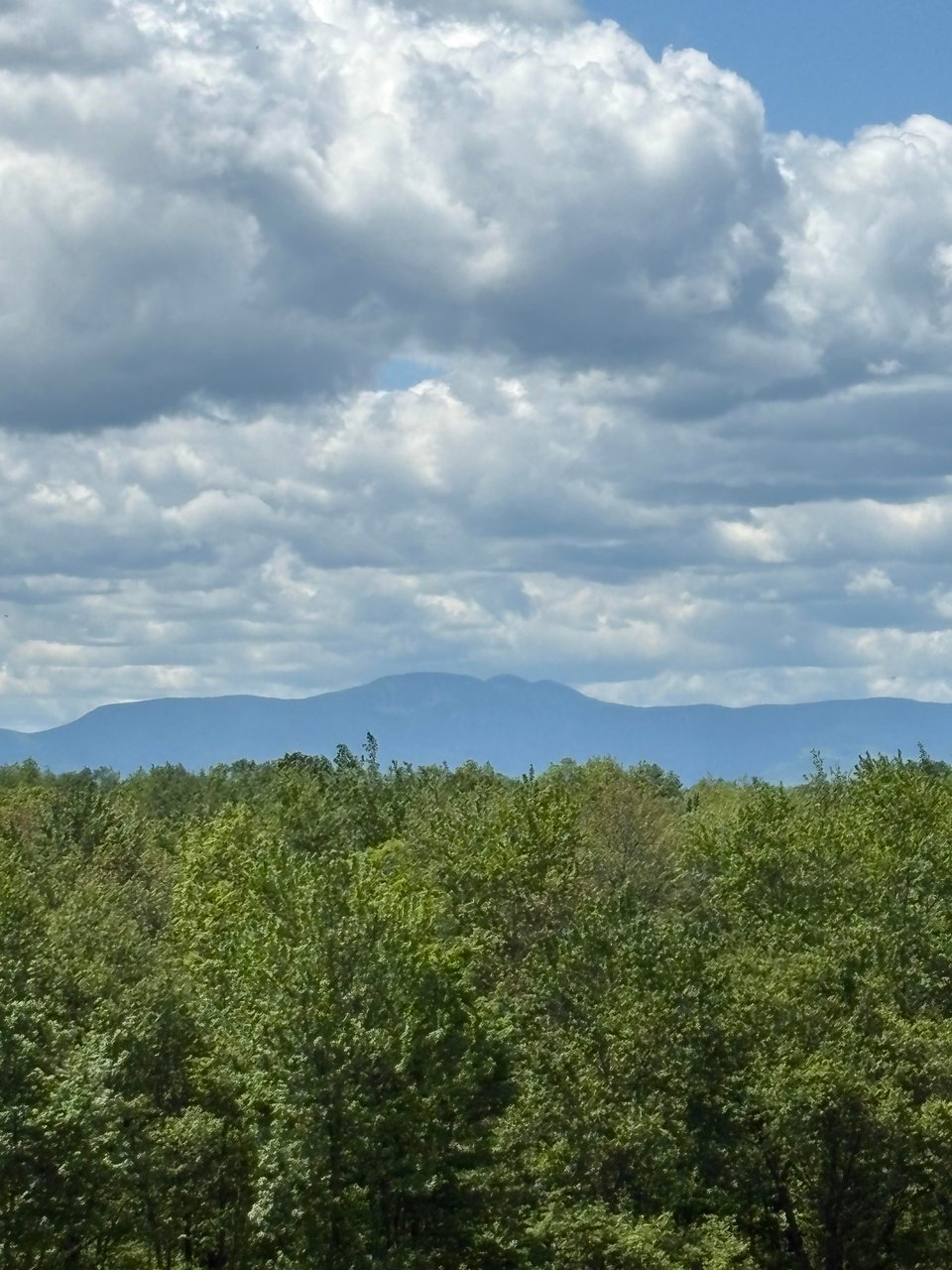 Catskill Mountains view from the porch at Art Omi in Columbia County, NY
