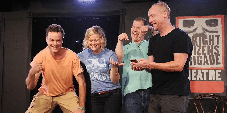 The original UCB 4 on stage.