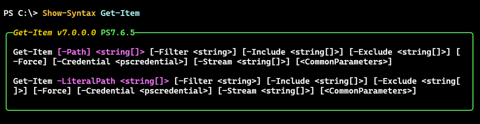 Show-Syntax